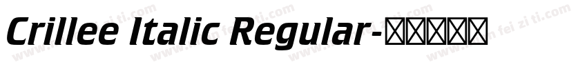 Crillee Italic Regular字体转换